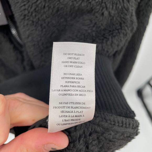 RAILS NWT Evereve Austin Black Sherpa Full Zip Teddy Jacket // M - Picture 10 of 11